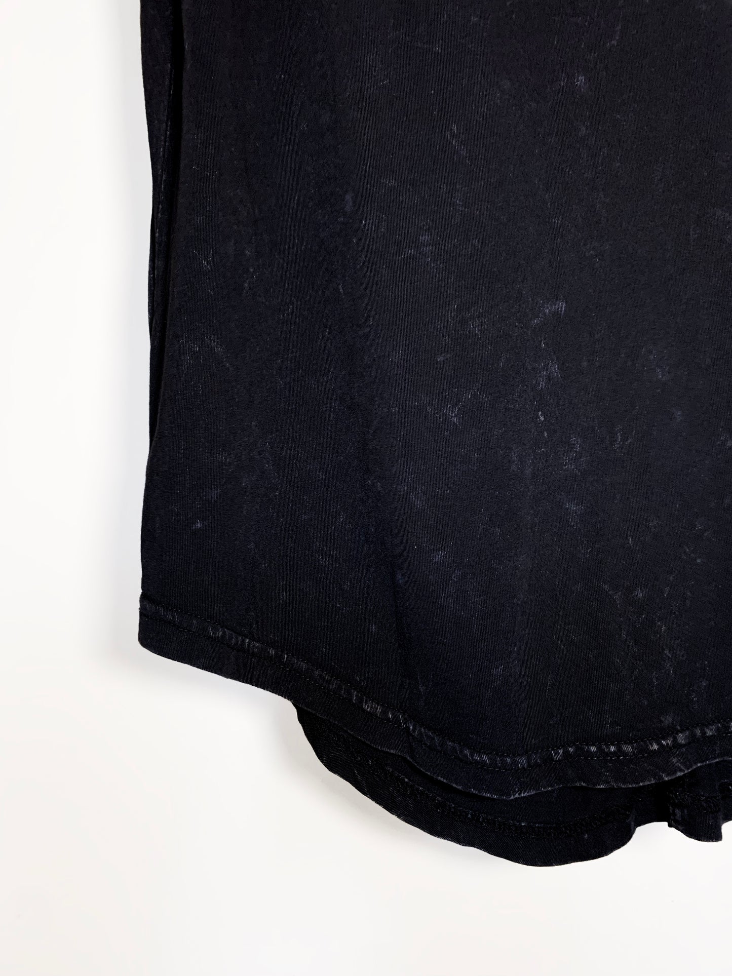 stone washed long line tee